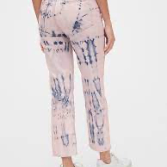 Gap High Rise Tie-Dye Cheeky Straight Jeans - Picture 2 of 7